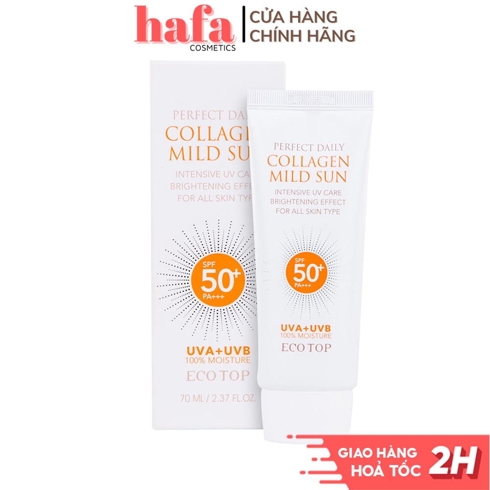 Kem Chống Nắng Ecotop Perfect Daily Collagen Mild Sun SPF50 70ml _ Ecotop Chính Hãng