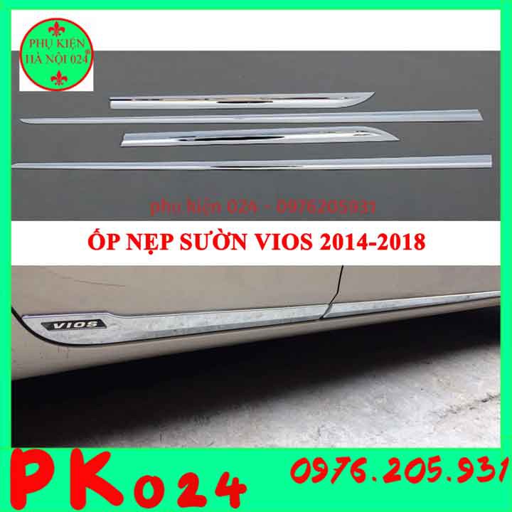 [Vios 2014-2018] Bộ Ốp Nẹp Sườn Cho Xe Vios 2014 2015 2016 2017 2018