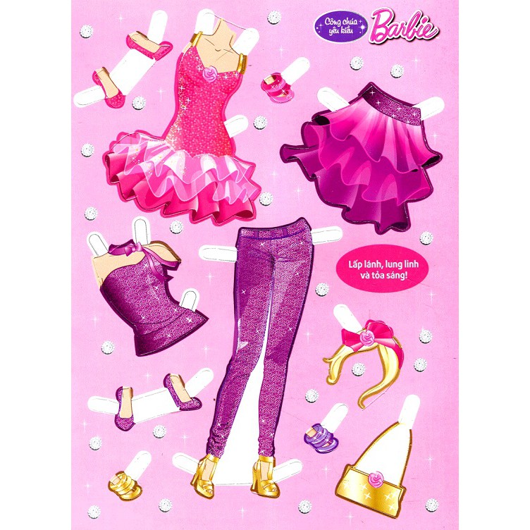 Sách Ghép Hình - Barbie Thủ Công Dựng Hình Thời Trang - Công Chúa Yêu Kiều