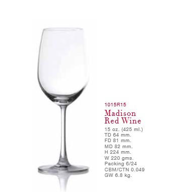 Bộ 6 Ly Rượu Vang Ocean 15R15 (425ml)