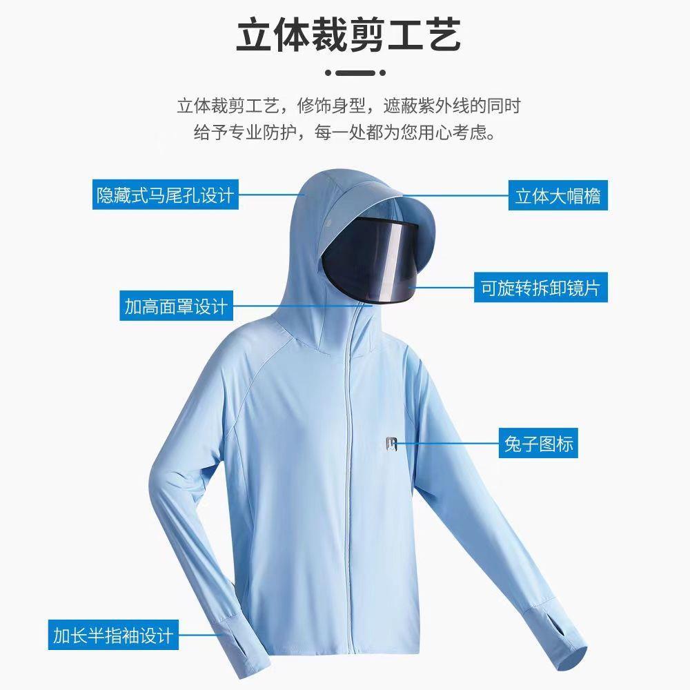 Áo Khoác Chống Nắng Có Mũ Trùm Đầu Bằng Lụa Lạnh Mỏng Thoáng Khí Chống Tia Cực Tím | BigBuy360 - bigbuy360.vn
