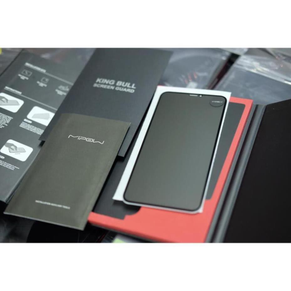 Miến Dán Màn Hình Kính Cường Lực MIPOW KINGBULL  3D - Chống Dấu Vân Tay - Ful Viền Iphone