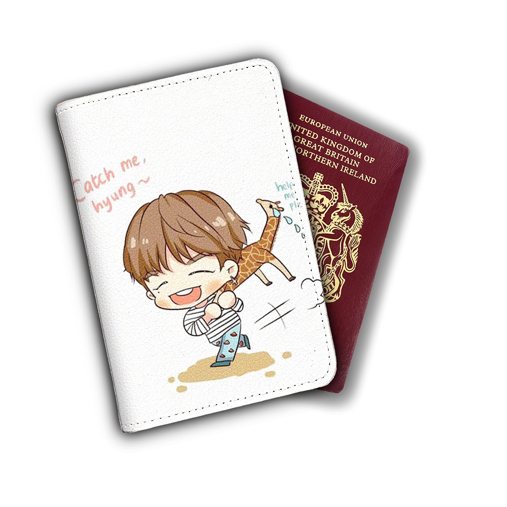Ví bọc hộ chiếu (passport) hình chibi Kang Daniel  - mã WAN00002
