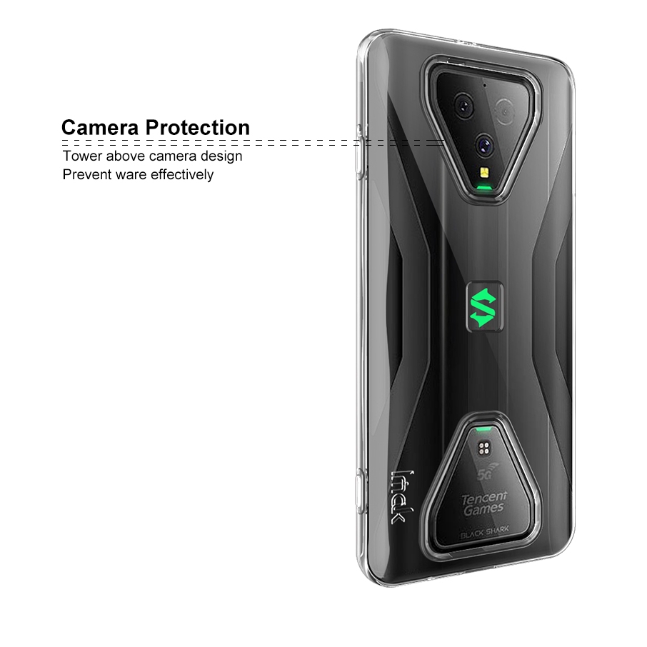 Ốp điện thoại silicone TPU mềm trong suốt chống sốc IMAK cho XIAOMI BLACK SHARK 3