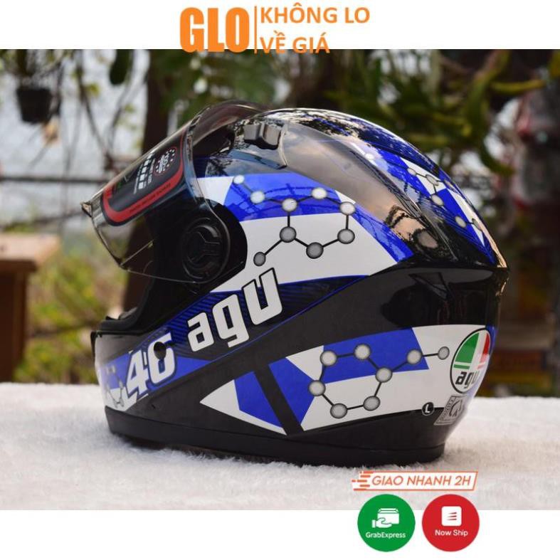 Nón Bảo Hiểm Fullface Moto Agu Cao Cấp GloMart