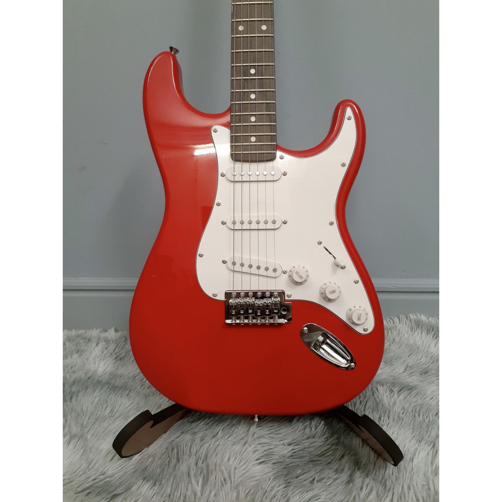 Guitar Điện Saiger 3 mobin màu đỏ