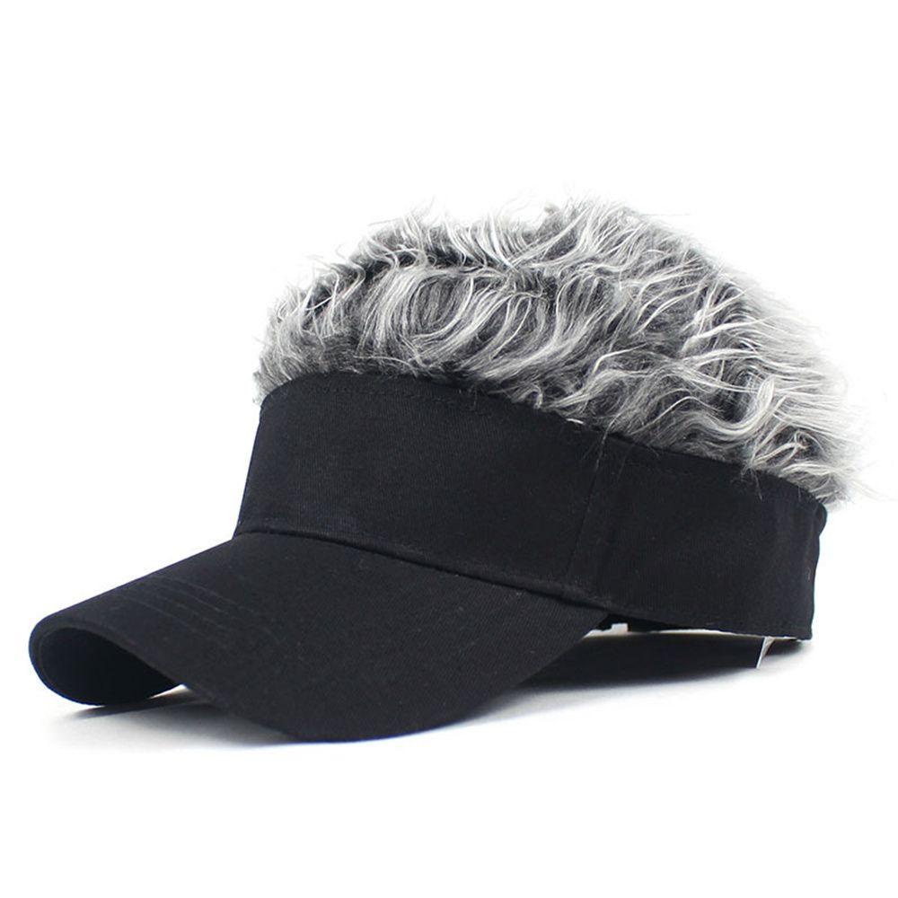 EUCA Bộ Tóc Giả Ngắn + Mũ Lưỡi Trai Cotton Phong Cách Hip Hop Cá Tính