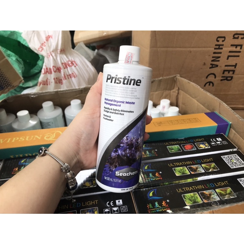 [500ML] SEACHEM PRISTINE | Vi Sinh Phân Huỷ Tự Nhiên Giúp Xử Lý Chất Cặn Hữu Cơ Hồ Cá Tép, Thuỷ Sinh