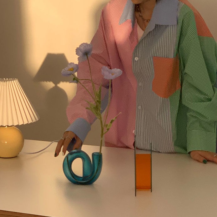 Áo Sơ Mi Tay Dài Màu macaron Thiết Kế Mới Dành Cho Nữ