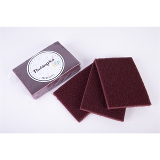 Set 3 miếng chùi nồi màu đỏ 10cm x 15 cm