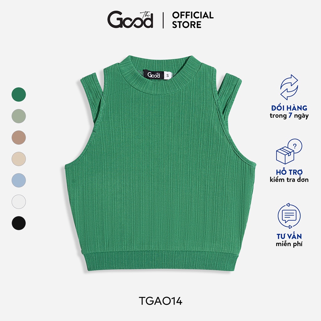 Áo Croptop Len Tăm Cut Out The Good/Tanktoppi Cutout