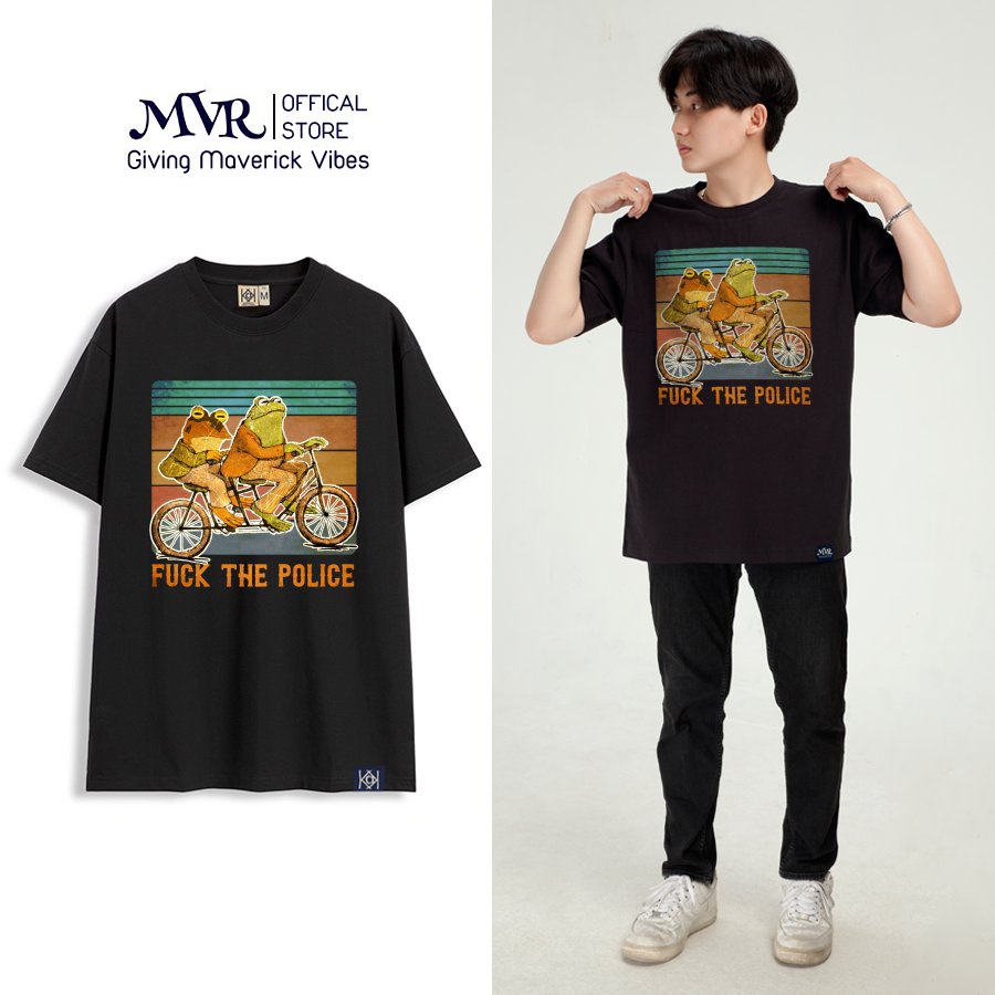 Áo thun nam nữ phông unisex ếch đạp xe Local Brand MVR Form rộng oversize chuẩn Mỹ KK40153