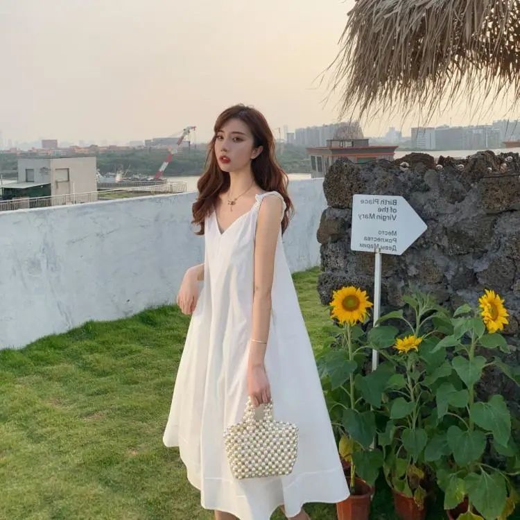 Đầm Đi Biển Dáng Rộng Thiết Kế Mới Xinh Xắn Thời Trang Dành Cho Nữ