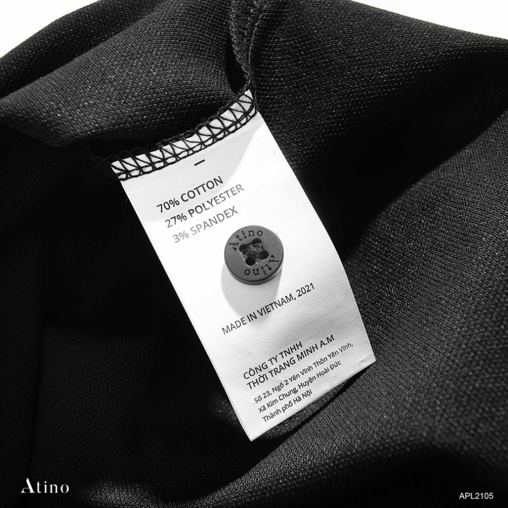 Áo Polo Nam ATINO LABEL thanh lịch vải cá sấu Cotton cao cấp thoáng mát chuẩn form regular APL2105