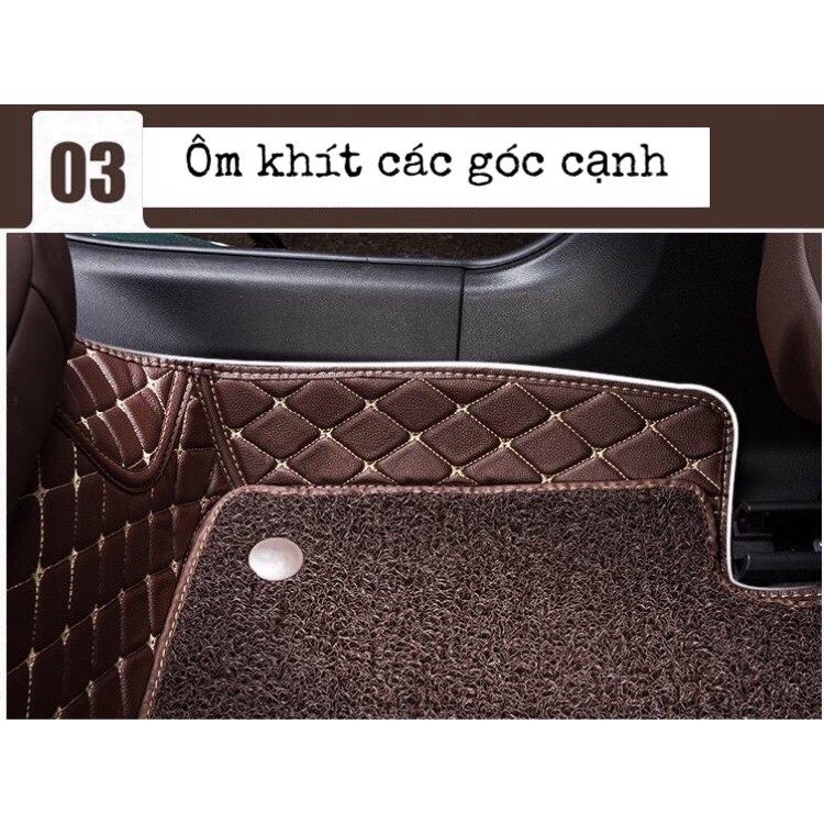 Thảm Trải Lót Sàn Ô Tô 6D Mitsubishi Attrage da PU Cao Cấp, Không Mùi, Chống Nước, Bảo Vệ Sàn Xe