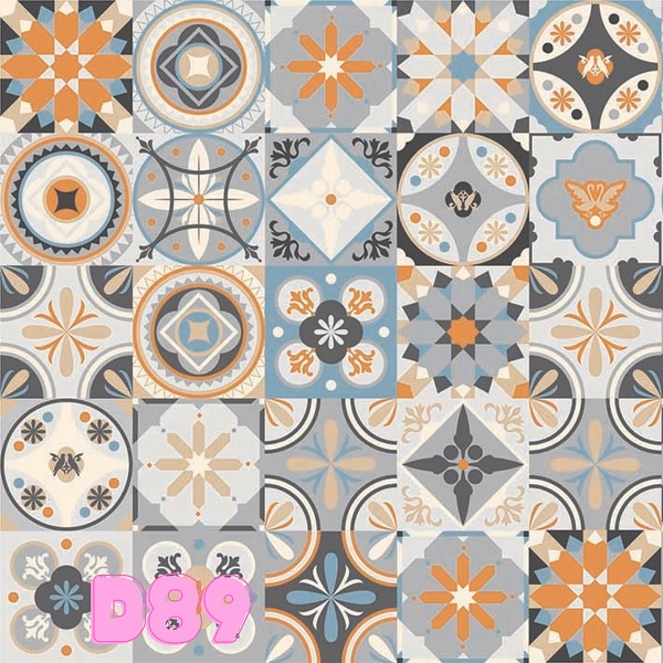 Decal dán bếp Decan dán tường Decal chống nước dán kính, nhà tắm - Decal gạch bông loại 1 TGKA