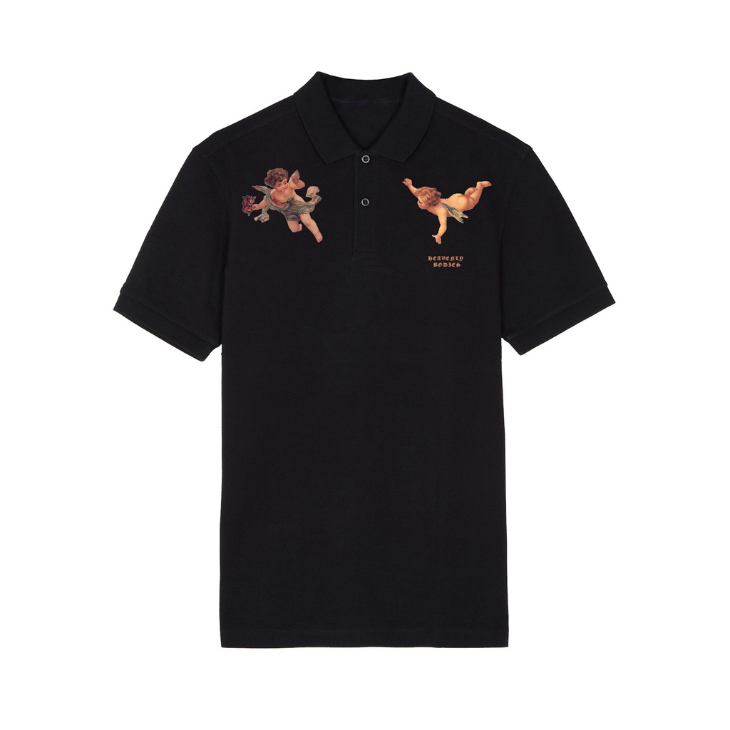 Áo Mikenco Cupid Polo vải cao cấp tay lỡ nam nữ phong cách trẻ trung, mặc form cực đẹp