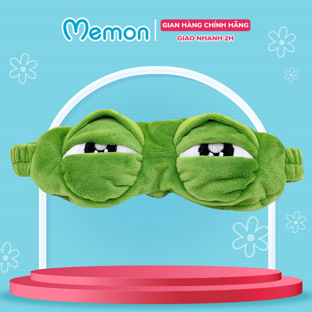 Bịt Mắt Ngủ, Băng Đô Ếch Pepe Nhồi Bông Cao Cấp Memon
