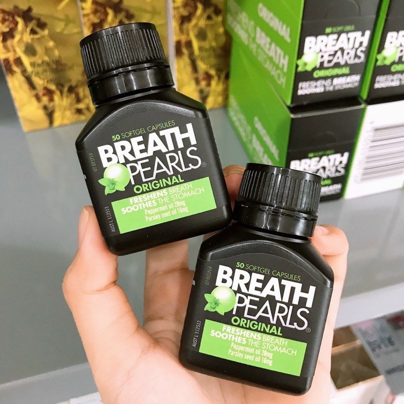 🎾🎾🎾 Viên uống thơm miệng Breath pearls 50 viên của Úc