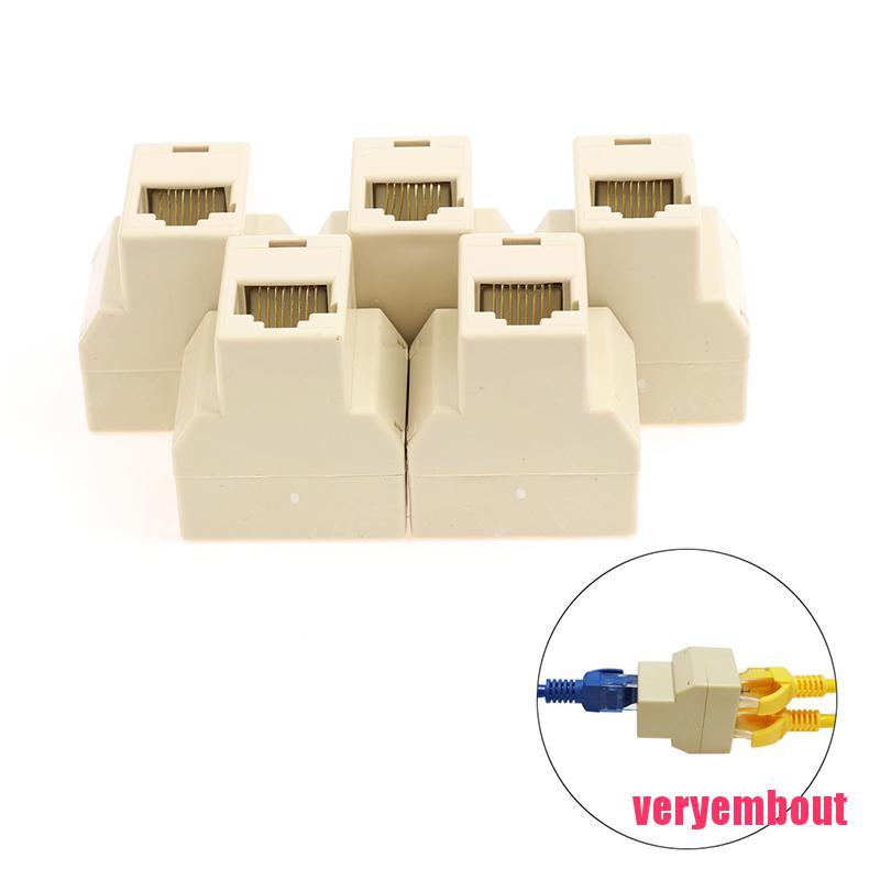 Set 5 Đầu Chia Cổng Mạng Rj45 1 Sang 2