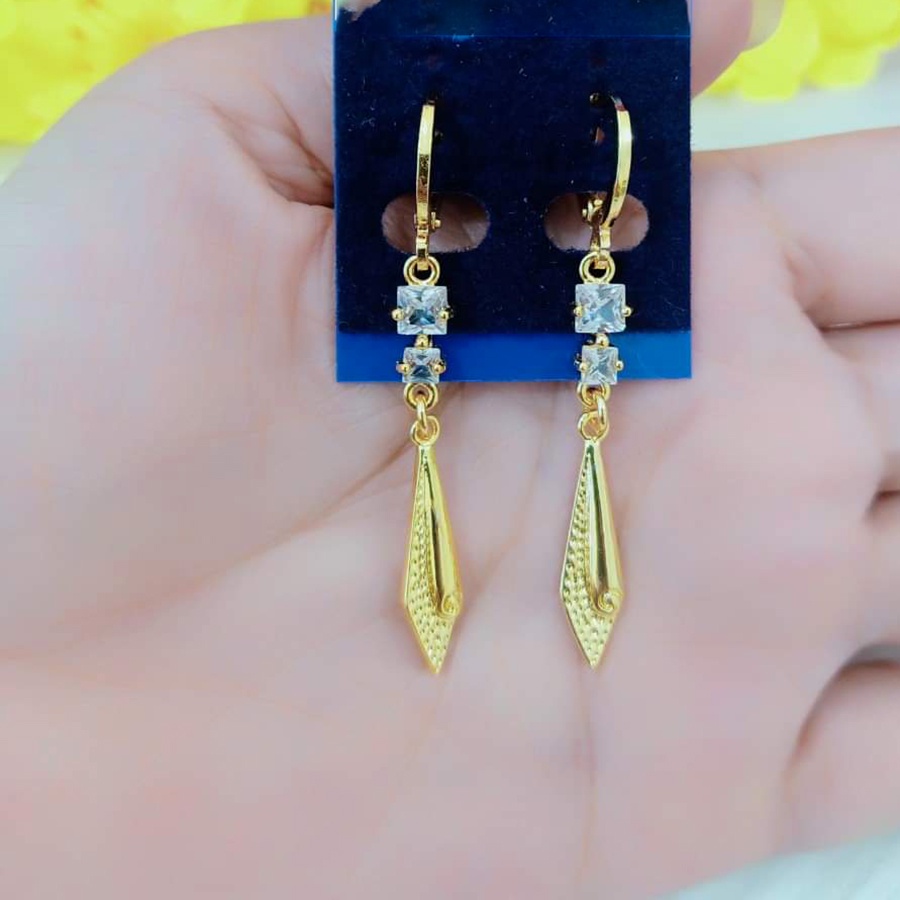 Bông Tai Nữ Dáng Dài Đính Đá Lấp Lánh, Sang Trọng Mạ Vàng Cao Cấp Kiểu Hàn Quốc B22V29