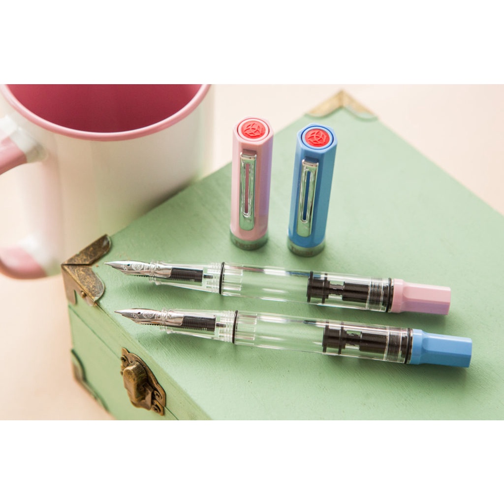 - BÚT MÁY TWSBI ECO, PASTEL BLUE/ PASTEL PINK