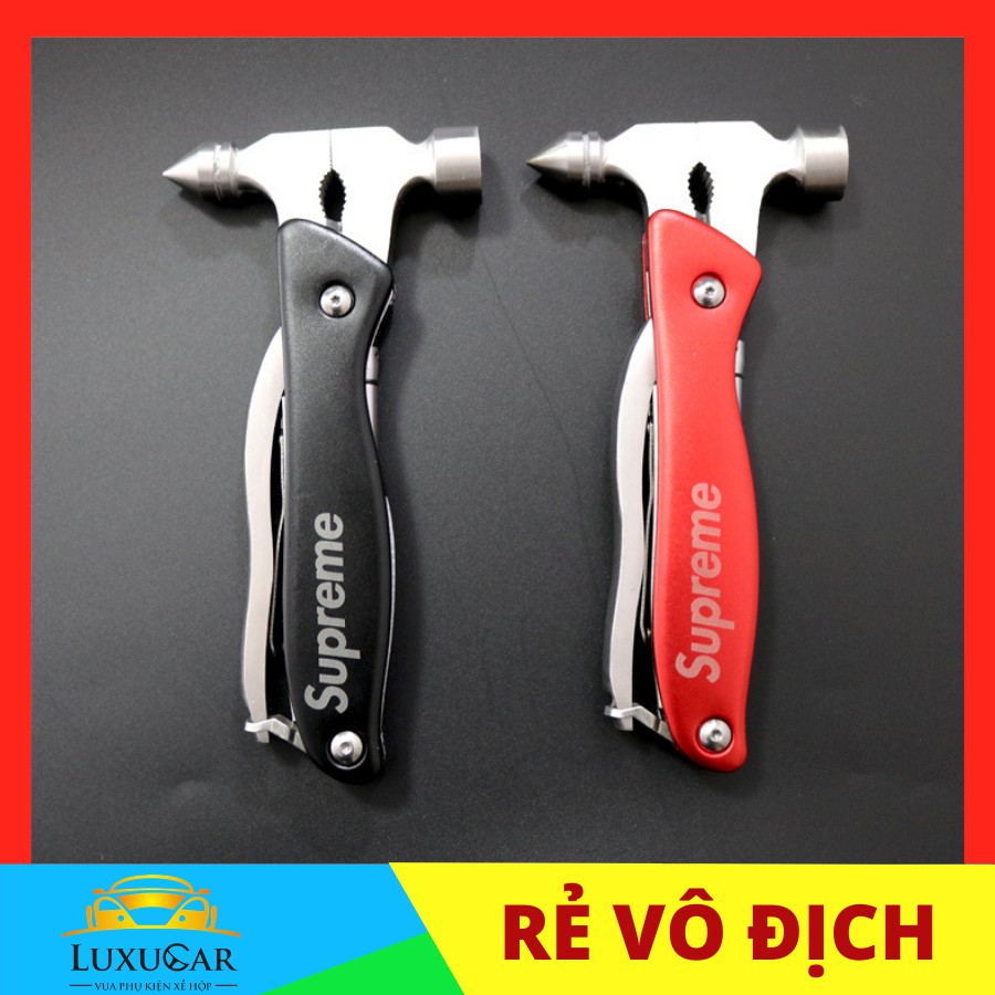 Búa phá kính,thoát hiểm,cứu hộ đa năng phong cách SUP-REME thời trang phù hợp cho mọi loại xe hơi, ô tô
