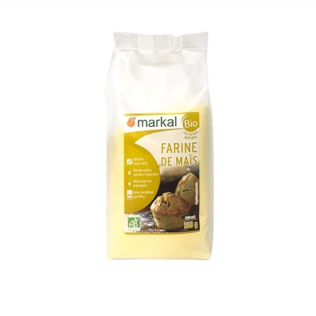 Bột ngô hữu cơ Markal làm bánh cho bé gói 500g (Date 4/2023)