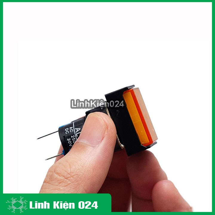 Nút Nhấn Đề Chữ Nhật 24VDC LA16J-11D Nhấn Nhả Có Đèn