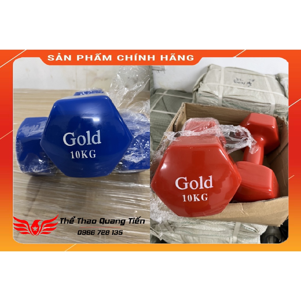 Tạ tay cao su Gold cao cấp 10 kg (giá 1 chiếc)