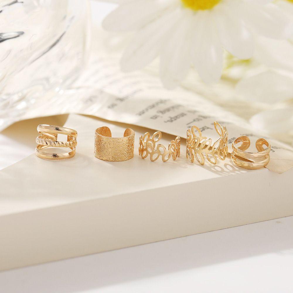 Bộ Khuyên Tai Dạng Kẹp Chữ C Nhiều Lớp Không Cần Xỏ Khuyên Phong Cách Hàn Quốc Dành Cho Bạn Nữ