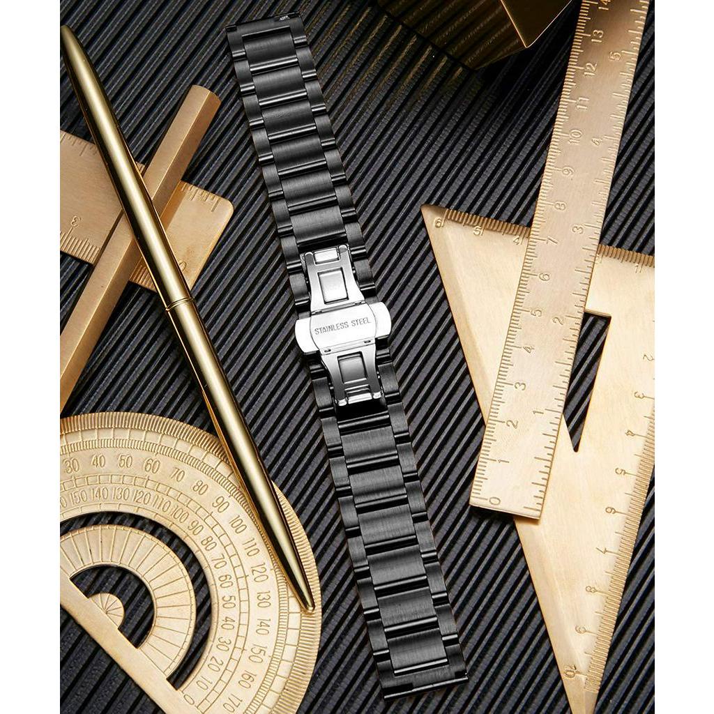 Dây đeo đồng hồ bằng thép không gỉ 16mm / 18mm / 20mm / 21mm / 22mm / 23mm / 24mm / 26mm