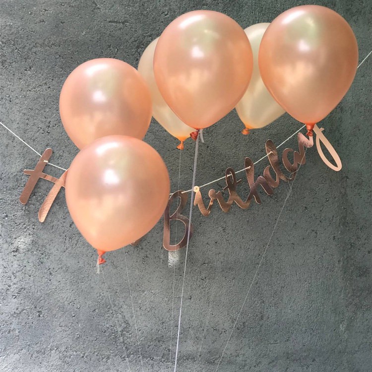 10PCS 12inch Rose Gold Latex Balloons Birthday Party Wedding Decoration Supplies