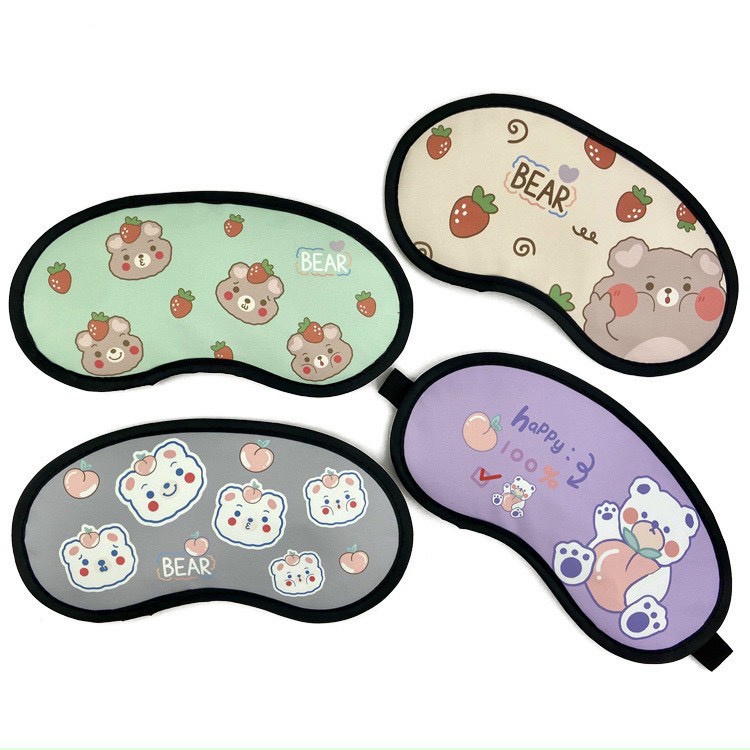 Bịt Mắt Che Mắt Ngủ Nhiều Họa Tiết Dễ Thương (có gel và không gel)