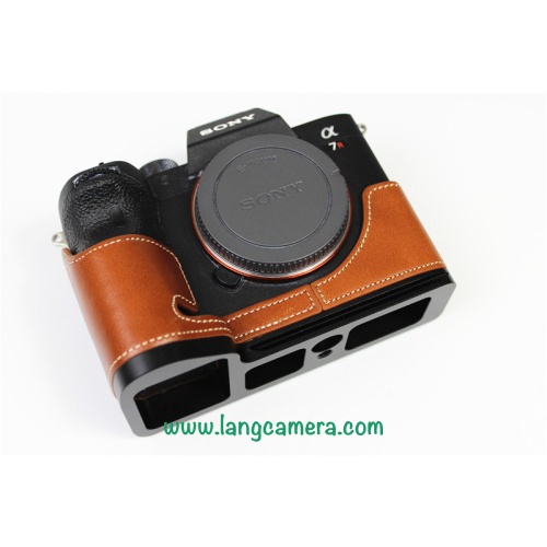 Bao Da kiêm L-Plate cho Sony A7m3, A7r3, A7r4 (da thật)