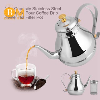 Ấm pha cà phê bằng thép không gỉ có nắp lọc tiện lợi