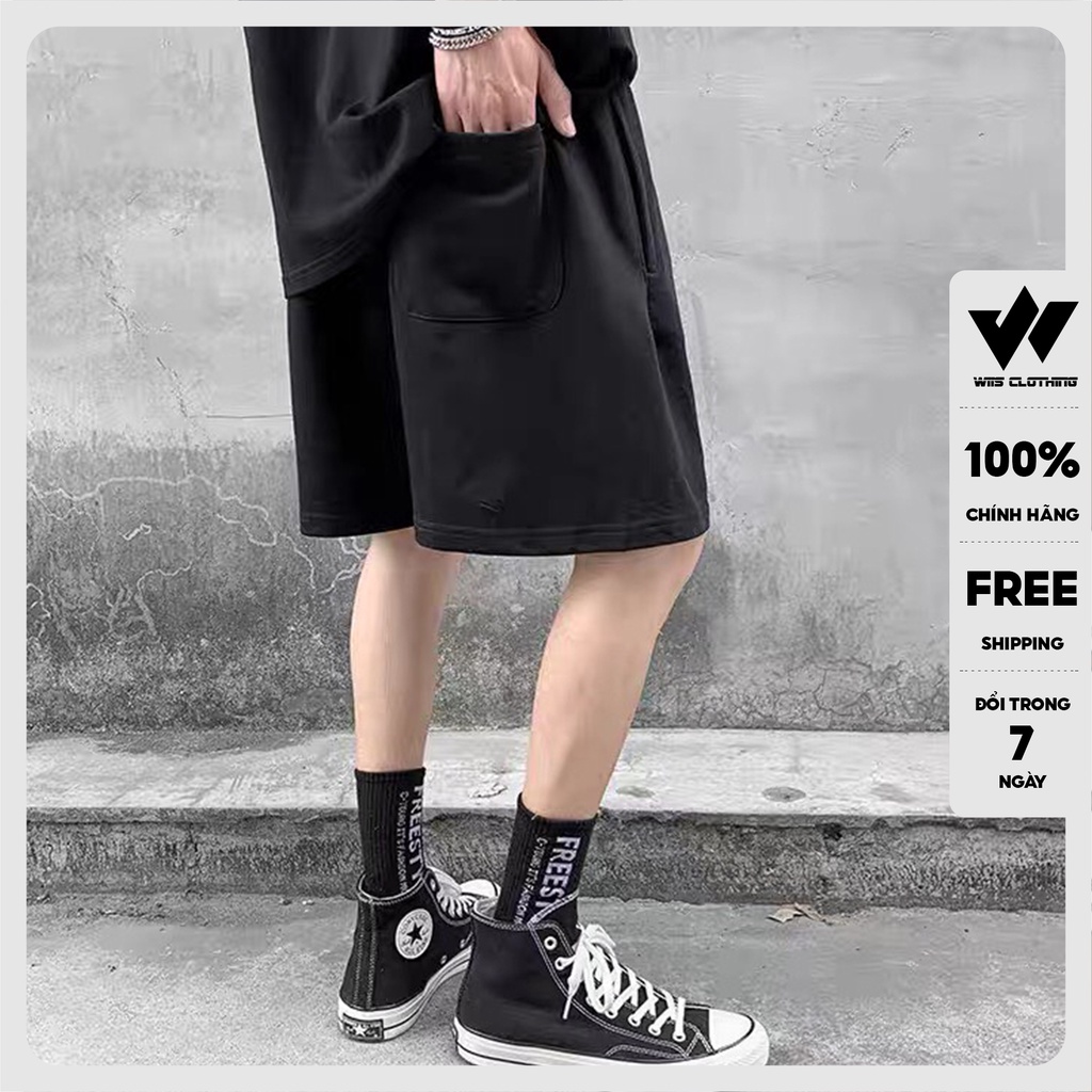 Quần short thun nam ống rộng WIIS unisex SUMMER quần đùi lửng thời trang nam nữ ulzzang