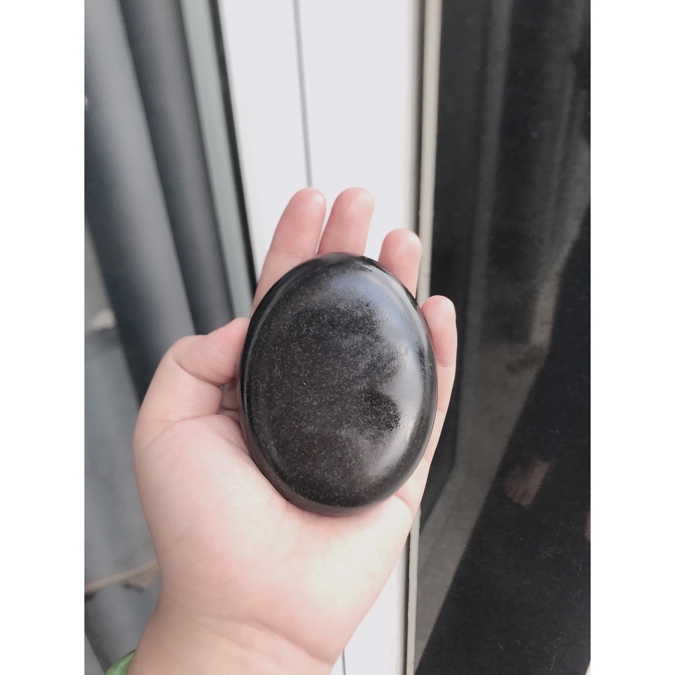 Đá oval trung massage núi lửa bazzan 6*8*2