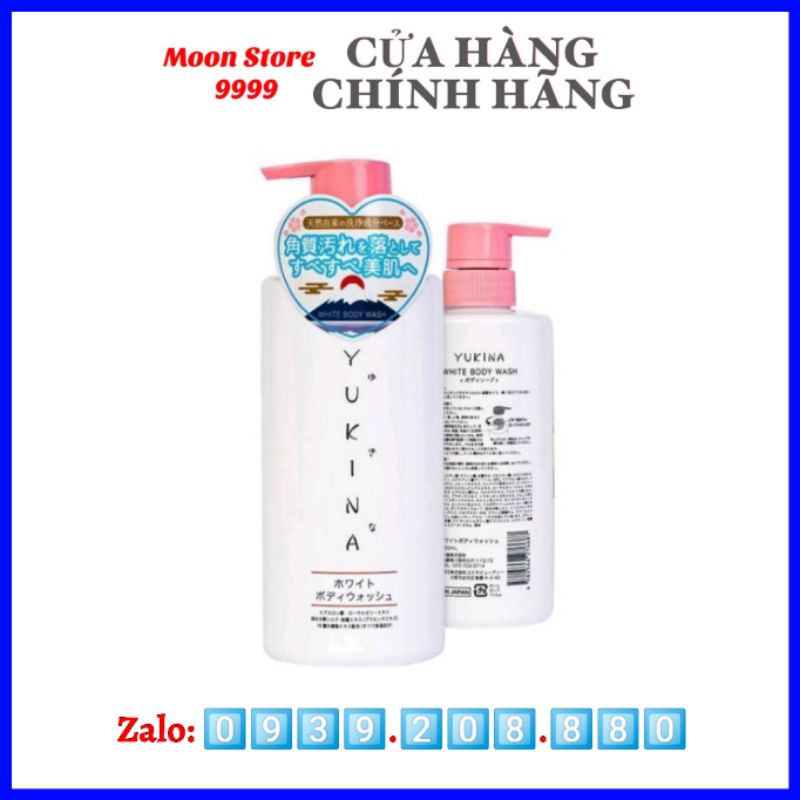 Sữa tắm trắng da YUKINA Nhật Bản Chính Hãng 500ml, Yukina White Body Wash