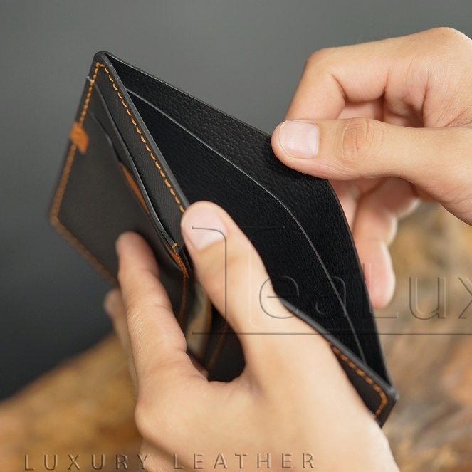 Ví Da Epsom Dáng Đứng Handmade LEALUX Epsom Wallet 3