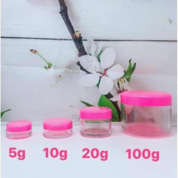 Hủ Đựng Kem ❤ GIÁ TỐT NHẤT ❤ Hủ nhựa tròn 3g,5g chiết kem , phụ kiện du lịch