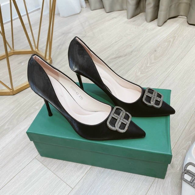 Giày cao gót chữ BB đá gót nhọn 9cm