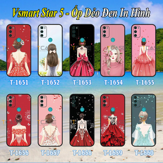 Ốp lưng Vsmart Star 5 - Ốp dẻo đen in hình Cô gái