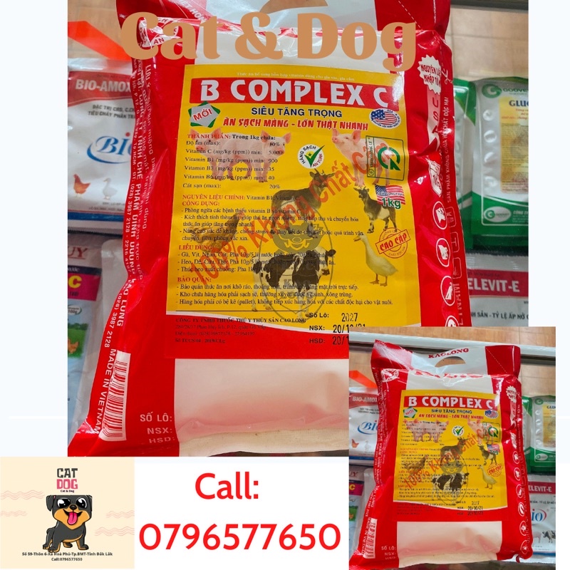 B Complex C giúp vật nuôi ăn ngon miệng (gói 1kg)