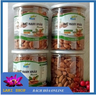 Hạnh nhân tự nhiên (đã sấy tách vỏ) - Hộp 500g - Hỗ trợ tim mạch, Ngăn ngừa ung thư, chống viêm..