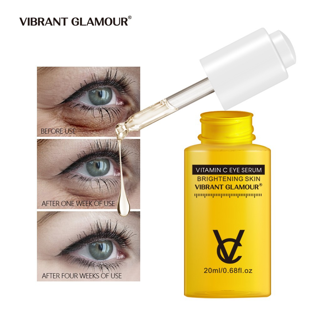 Serum Mắt Vitamin C Vibrant Glamour Chống Lão Hóa/ Nếp Nhăn Mờ Quầng Thâm Giảm Bọng Mắt Dưỡng Ẩm Và Làm Sáng Da 20ml
