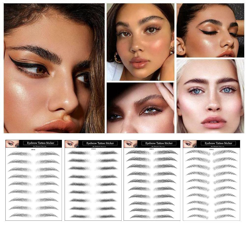 Miếng Dán Xăm Chân Mày 4d Giữ Được 7 Ngày Chống Thấm Nước Tiện Dụng Sành Điệu M4B1