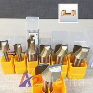 Mũi phay, mũi soi, mũi cắt gỗ thẳng lấy nền cốt 1/4" Arden (Tùy chọn size - giá lẻ từng size)