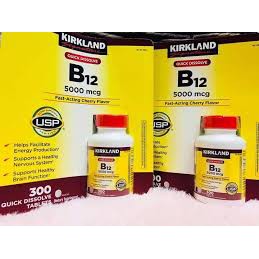 Vitamin B12 5000mcg Kirkland 300 viên của Mỹ