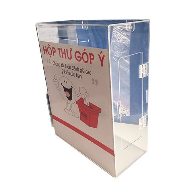 Hộp Thư góp ý - mica trong 3mm, KT: 35x25x12